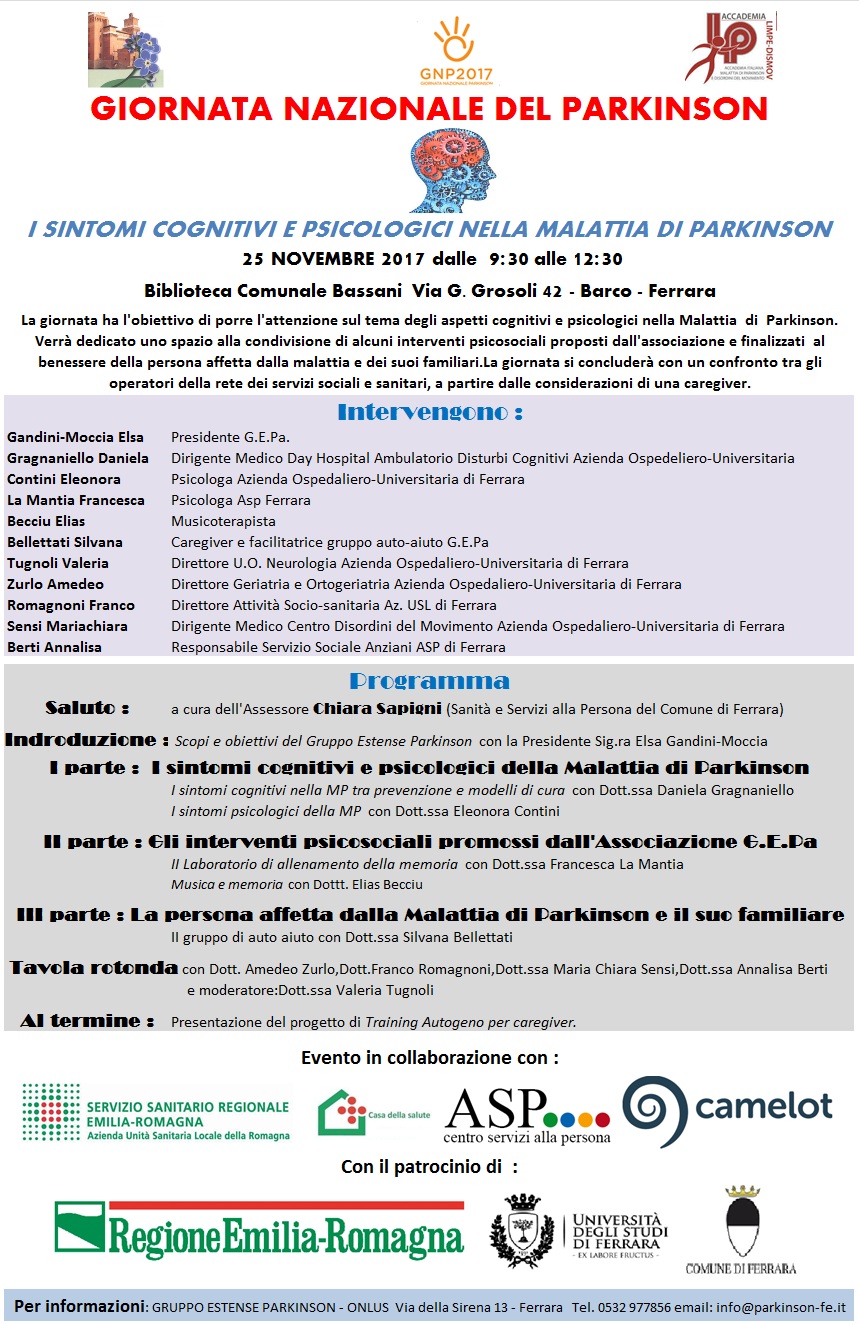 Giornata Nazionale del Parkinson